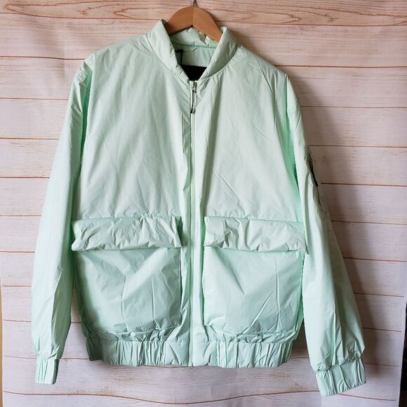 RAINS Fuse Bomber Jacket Mineral Water Repellent Nylon Lightweight Unisex XL - Picture 7 of 16